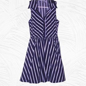 Retro style sleeveless nautical flare dress